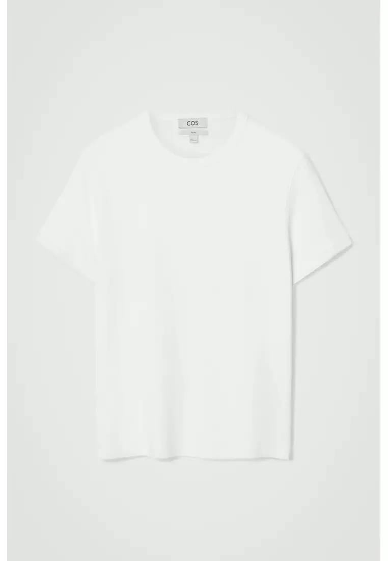 SLIM RIBBED COTTON T-SHIRT