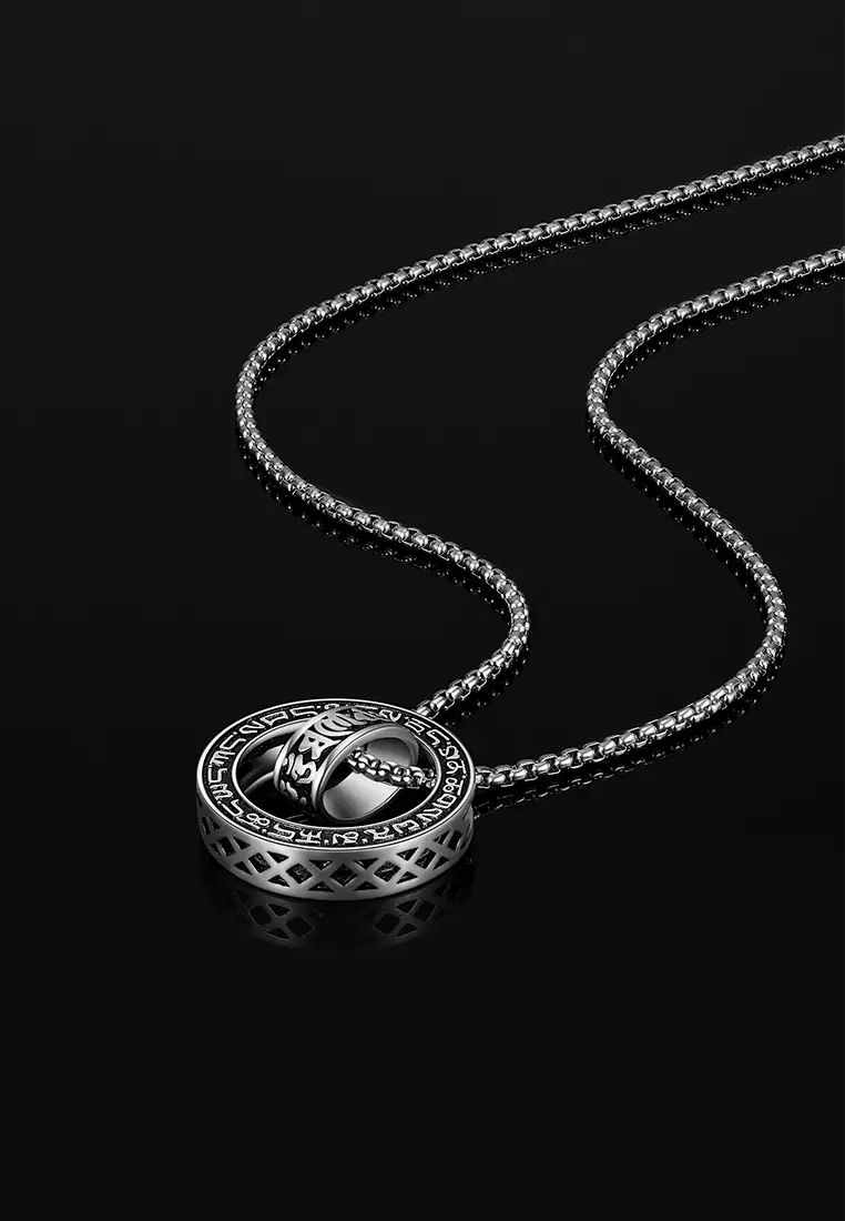 Kalung Pria Original Titanium Vintage Casual Style Anti Pudar Cowok Necklaces