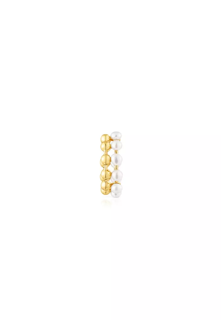 Tous TOUS Gloss Silver Vermeil Double Earcuff with Cultured Pearls 2024 |  Buy Tous Online | ZALORA Hong Kong