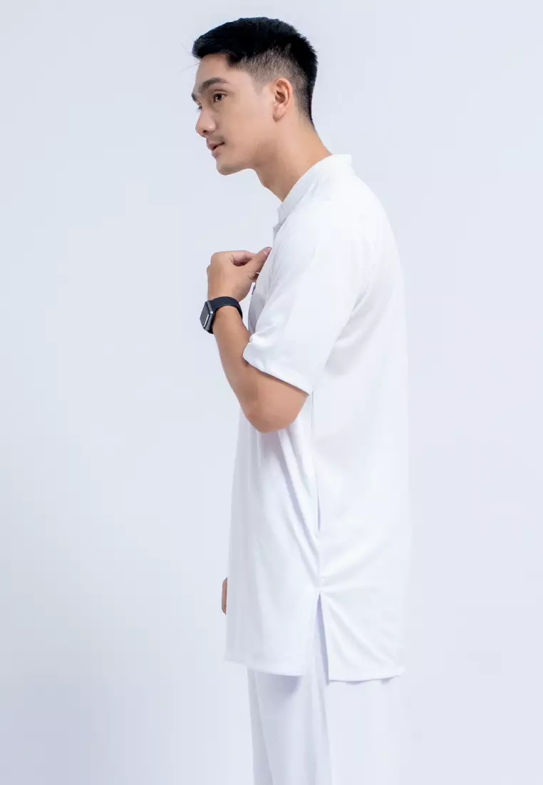 Tiento Naufal Baju Koko 3in1 Kurta Pria Dewasa Muslim Kerah Ciangi Casual Kerja Dry Fit Olahraga Ibadah Salat Lengan Pendek Ramadhan