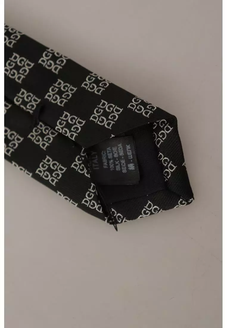 Dolce & Gabbana DG Logo Pattern  Silk Accessory Necktie