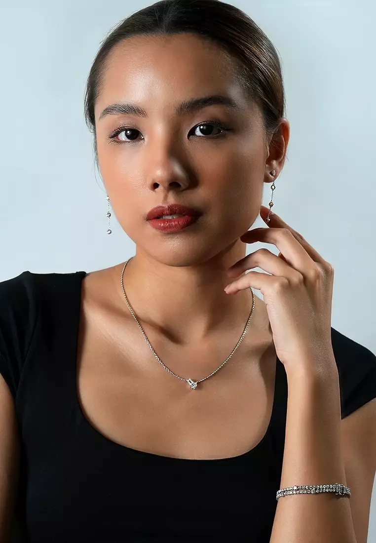 Toi Et Moi Brilliant Duo Lab Grown Diamond Pendant Necklace in 14K White Gold D/E-VVS/VS (0.94ct TDW)