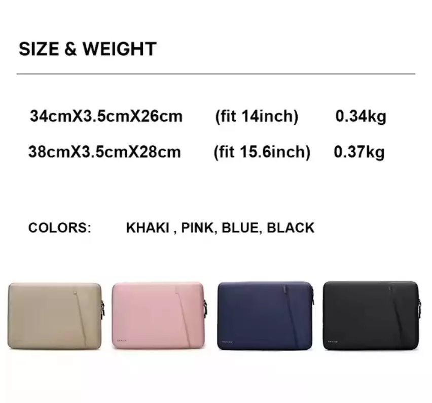 Tas Sarung briefcase Sleeve Laptop MacBook BANGE BG6801 15.6 inch - Black