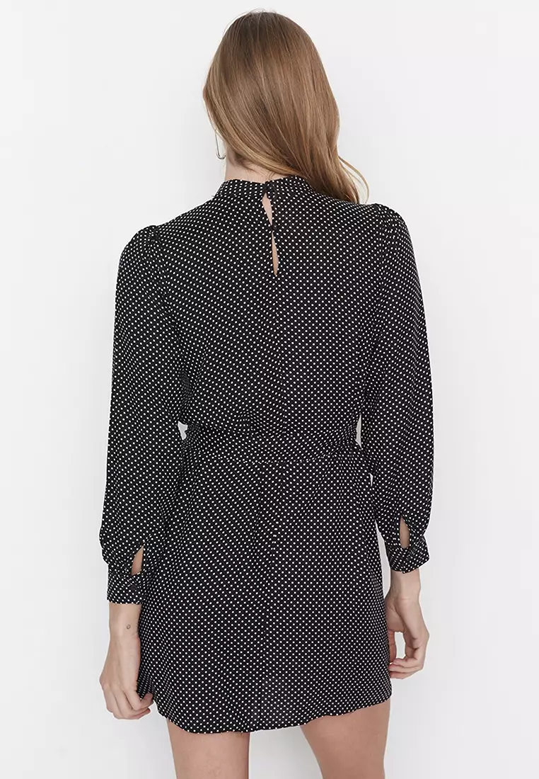 Belted polka best sale dot dress