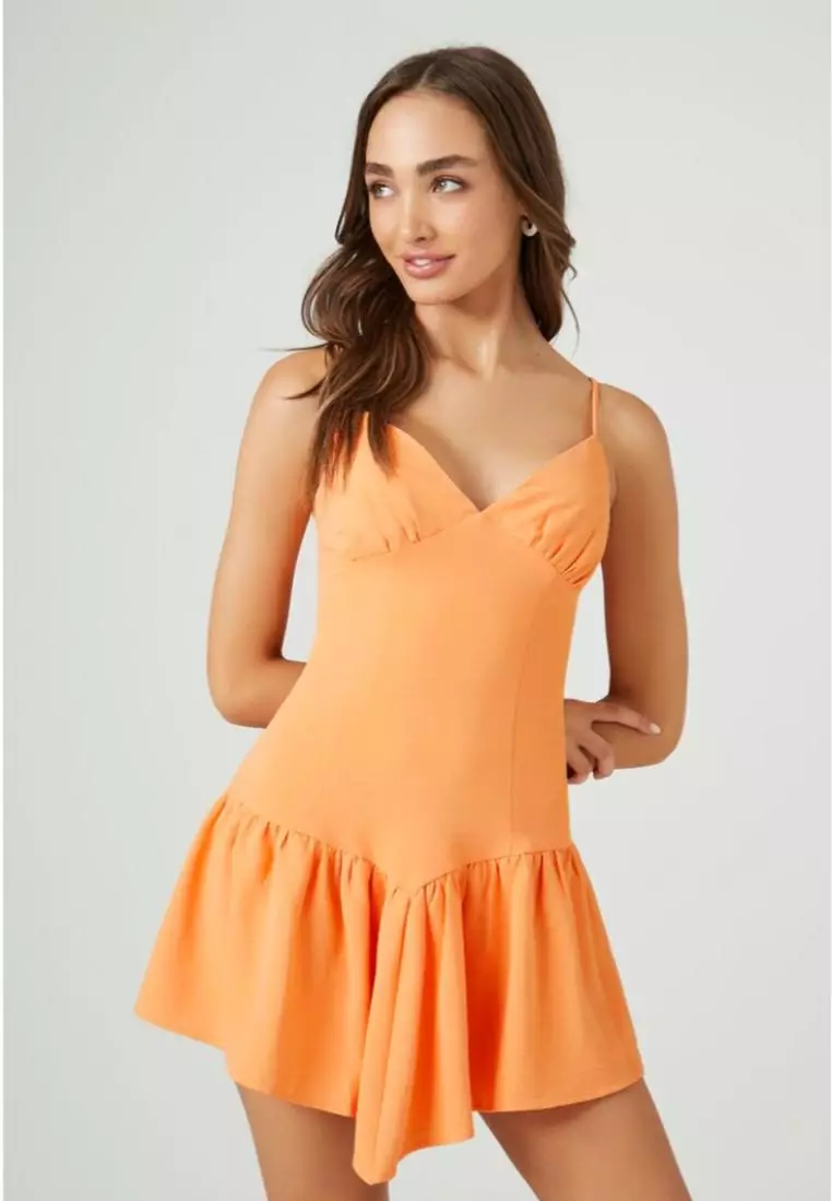Ruffled Sweetheart Cami Mini Dress