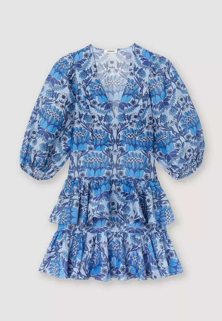 Buy Sandro Short Scarf Print Dress Online ZALORA Malaysia