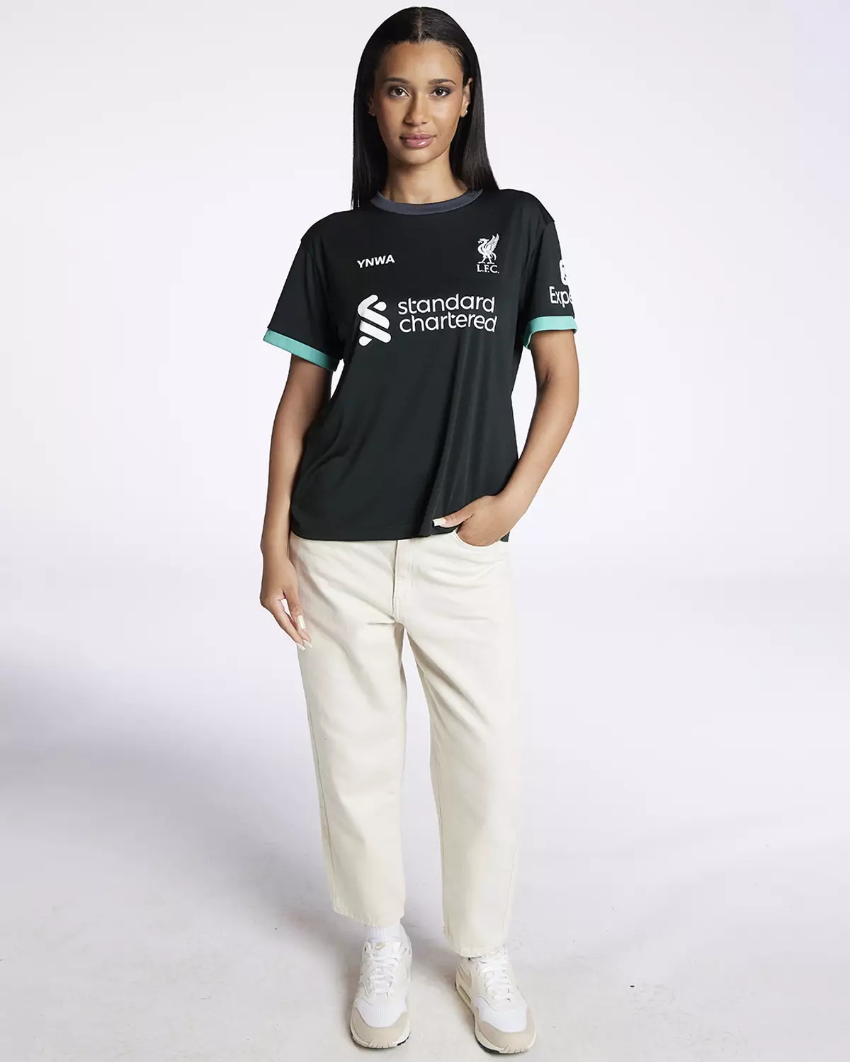[Women Away] Liverpool FC 24/25 Supporter Jersey Away Women Night Forest - Official LFC Jersey Original Wanita