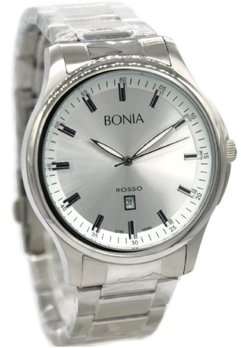 Bonia Rosso BNB10096-1312 Jam Tangan pria Stainless Steel Silver
