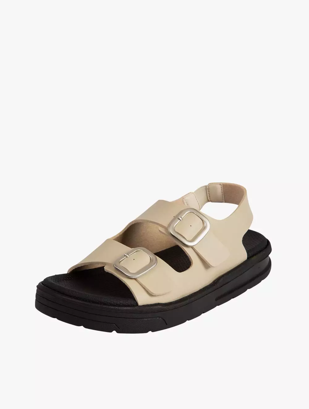 Payless State Street Womens Cameron Footbed Sandals - Ivory_05