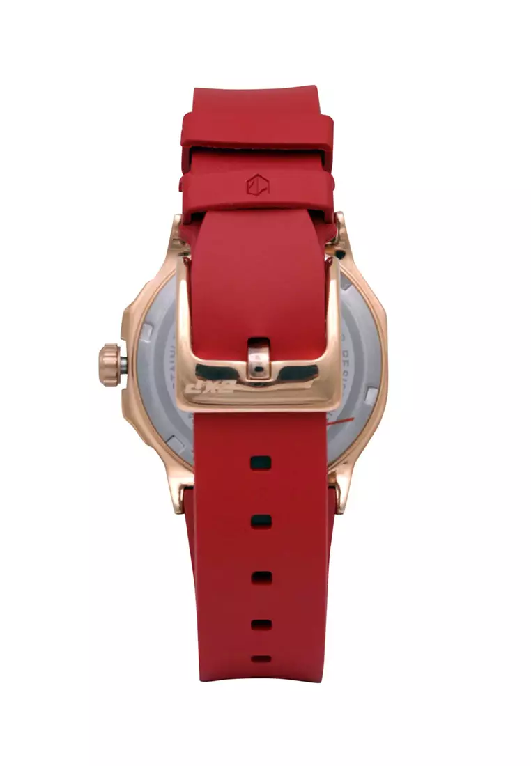 Expedition Jam Tangan Wanita - Red Rosegold - Rubber Strap - 6816 BFRRGRE
