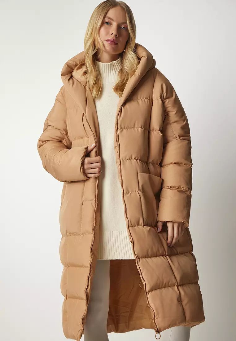 Hooded Long Inflatable Coat