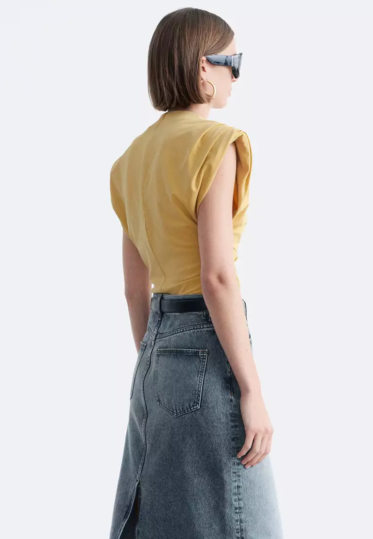 Draped Jersey Top