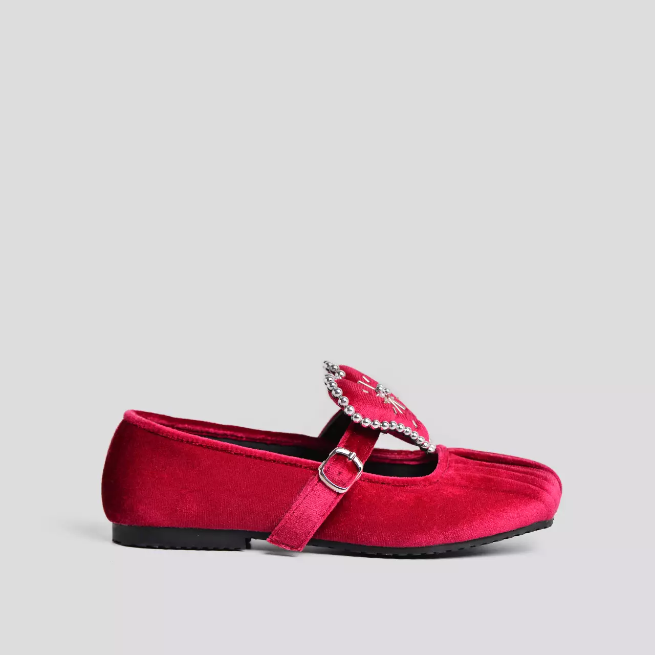 Atwana Flat Shoes Maroon