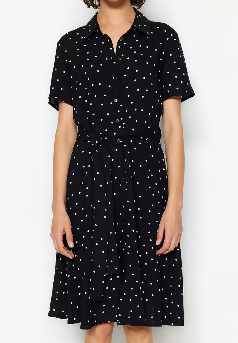 trendyol polka dot dress