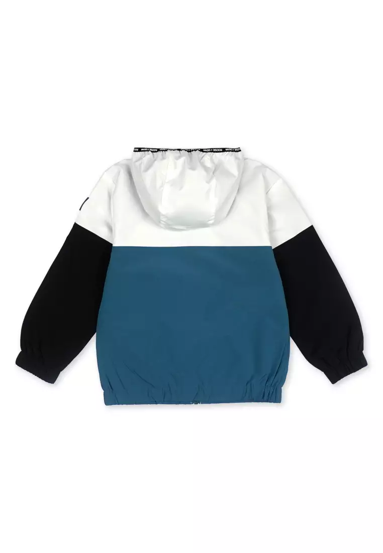 Boys Jacket With Hood And Print Details