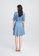Hopeshow blue Faux Satin Dress with Sash B8522AA0FAE9C2GS_4