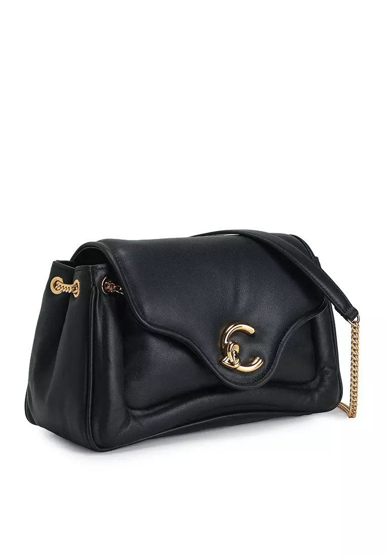 C-Me Fluffy Smooth Medium Shoulder Bag