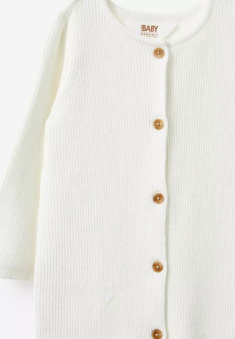 Organic Knit Long Sleeve Romper