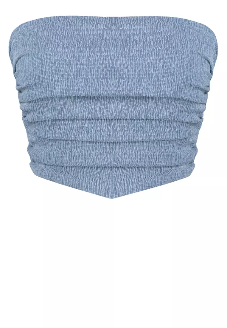 Strapless Gathered Top
