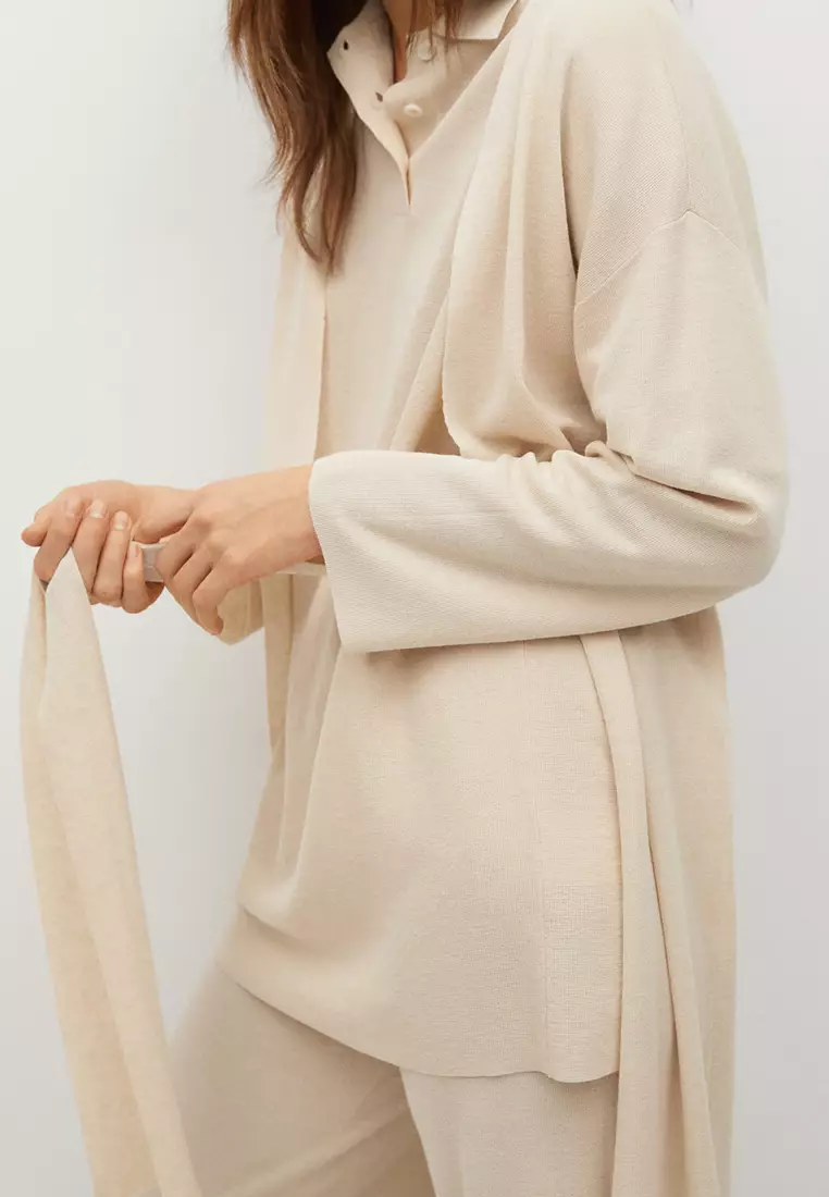 Knitted Cardigan With Belt