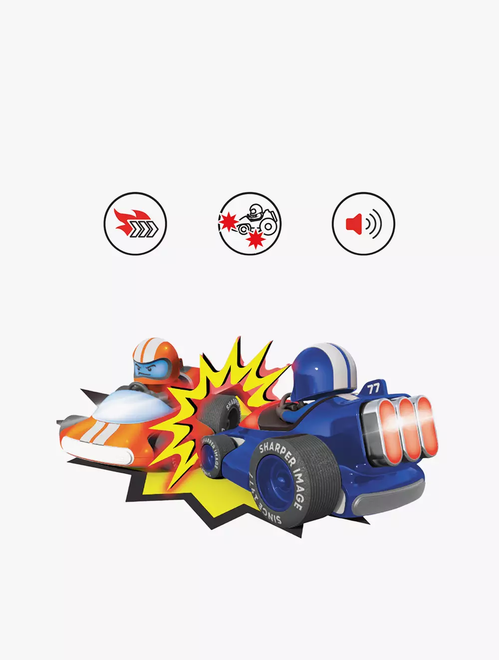 Sharper Image Toy RC Motor Battles_Navy & Orange  - DCP1216027570