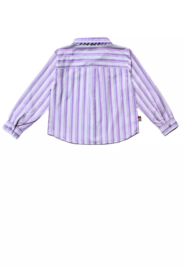 Kemeja Lengan Panjang Anak Perempuan Ungu/ Girls Long Sleeve Shirt Purple/ Daisy Duck Positivity