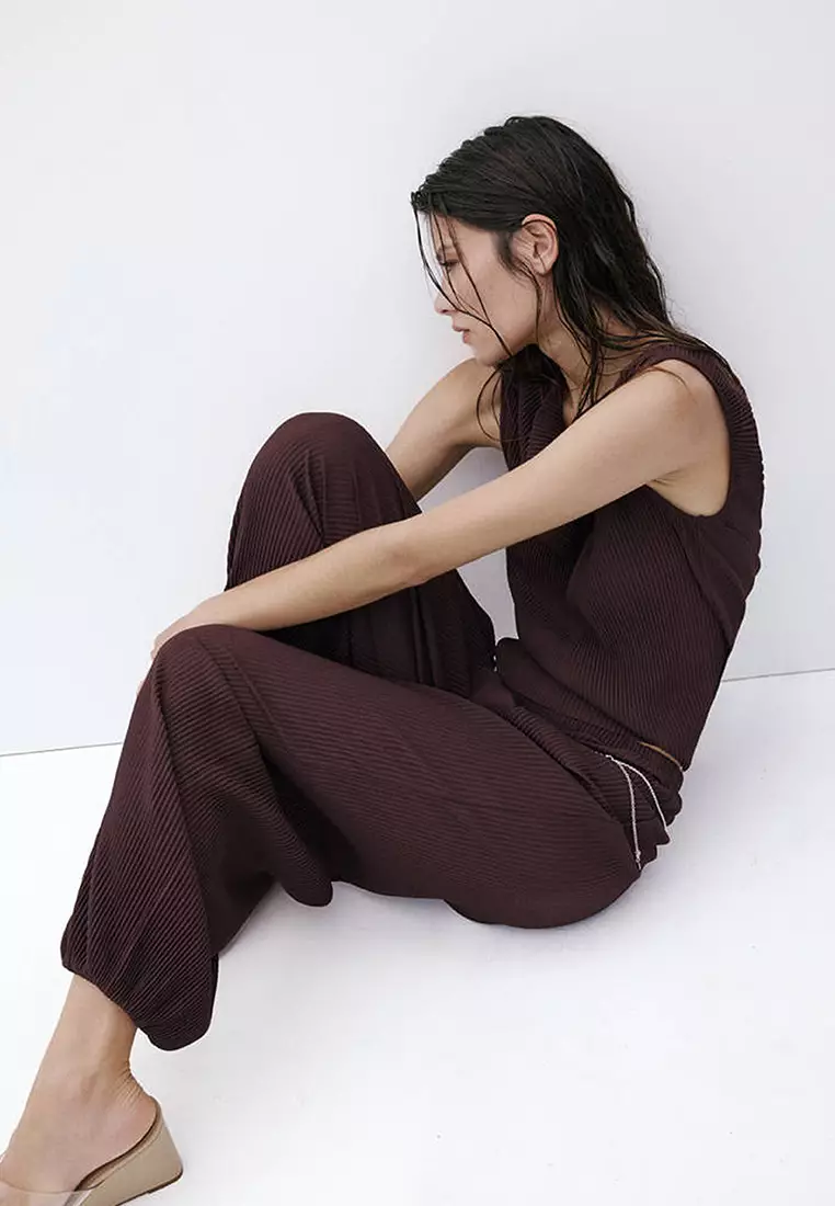 Textured Harem Pants