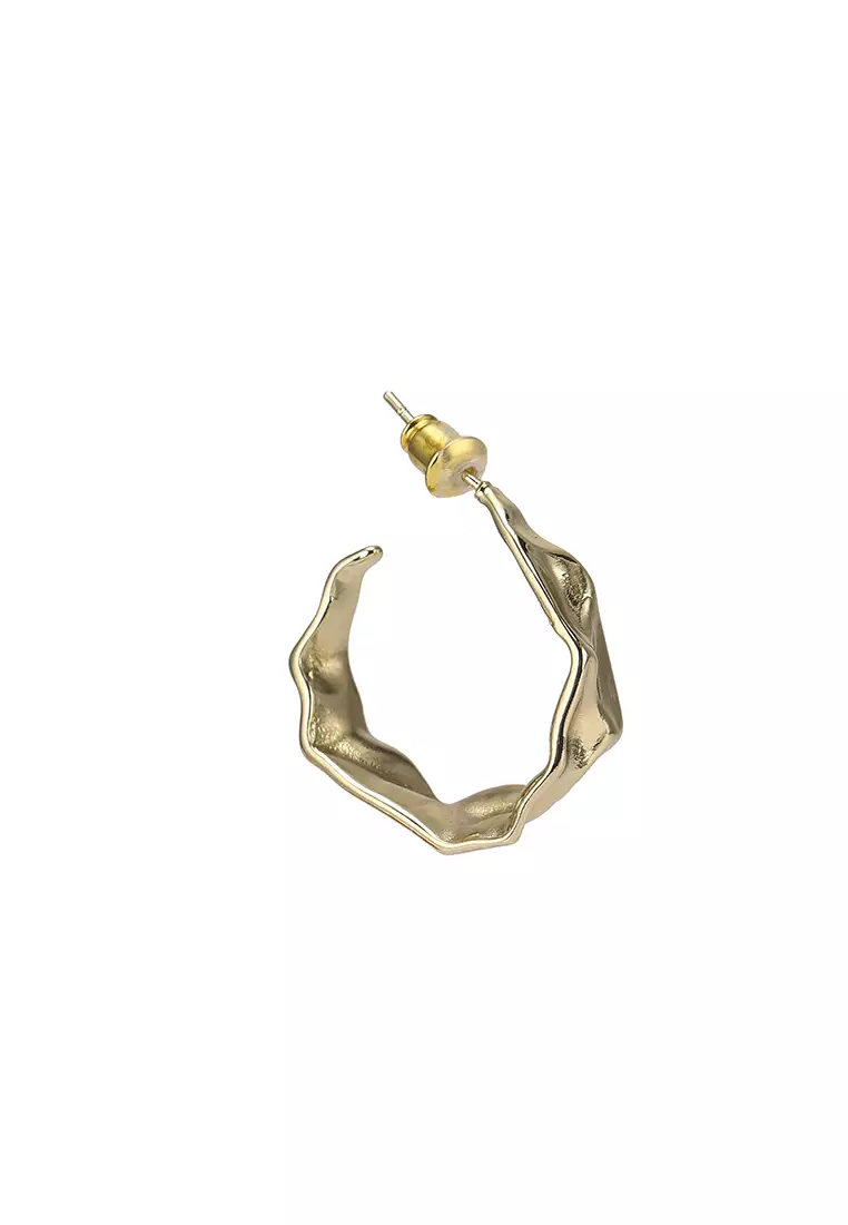 Buy Red s Revenge Ripple Edge Hoop Earrings 2023 Online ZALORA