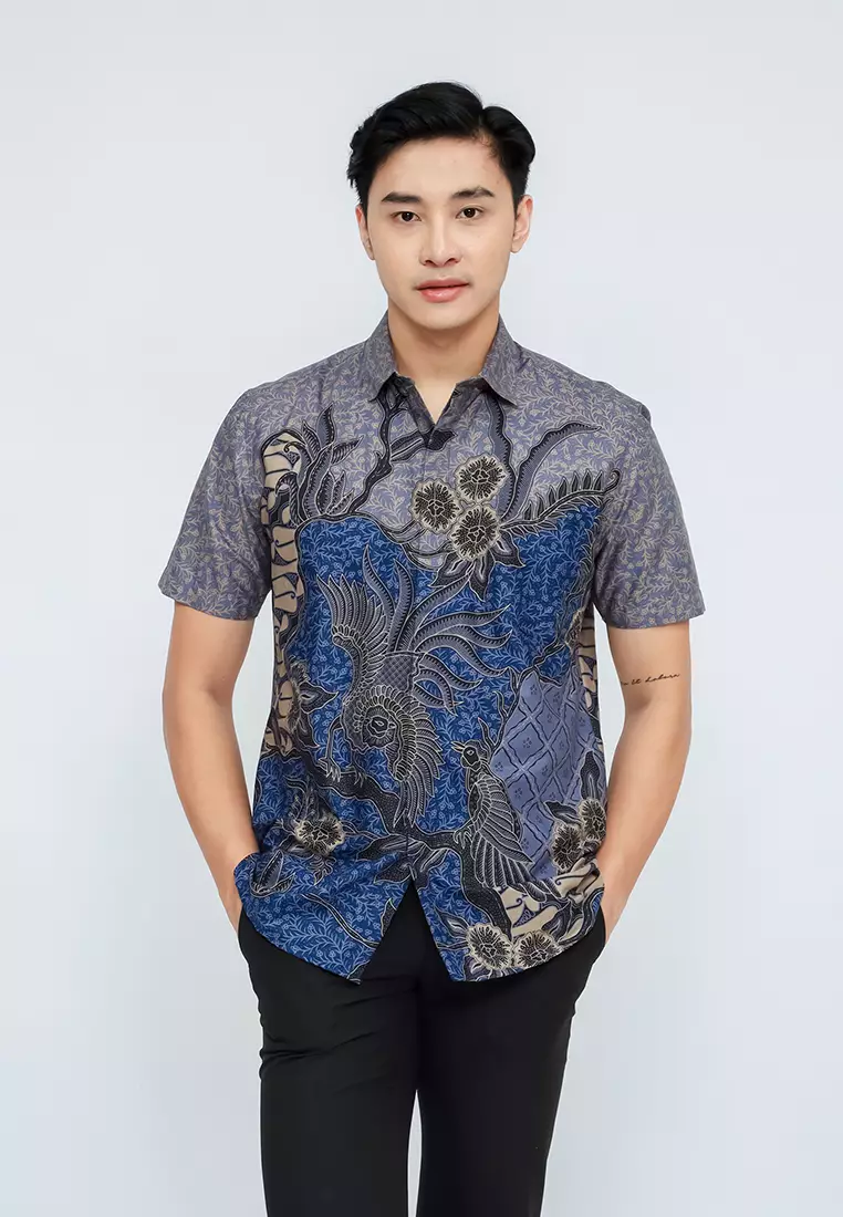 My Aksa Batik Pria Kemeja Pendek Ernest Elena Early