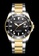 EGLANTINE black and silver and gold EGLANTINE® Diver's Watch, Steel Case and Bicolor Bracelet, Black Dial and Bezel, Quartz Movement 20EE5ACA4A217AGS_2