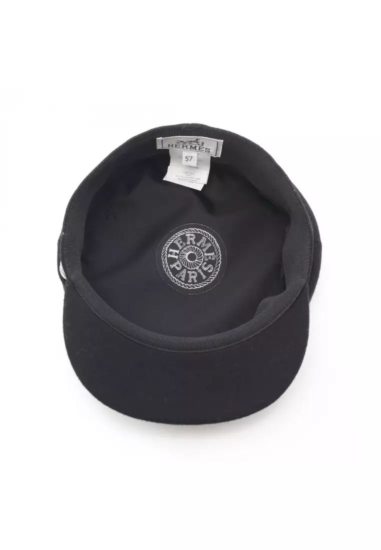 Pre-Loved Hermès casquette Kabul Ann finesse hat wool black