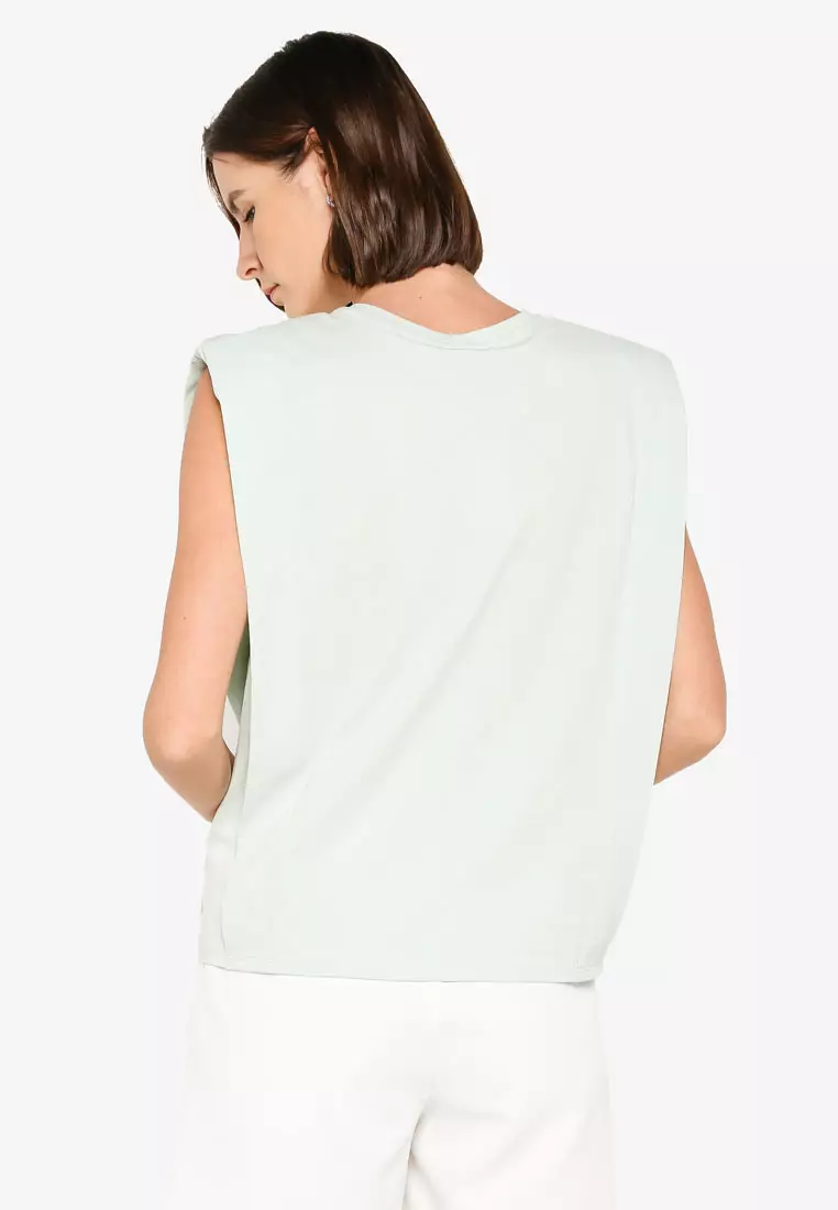 Padded Shoulder Top
