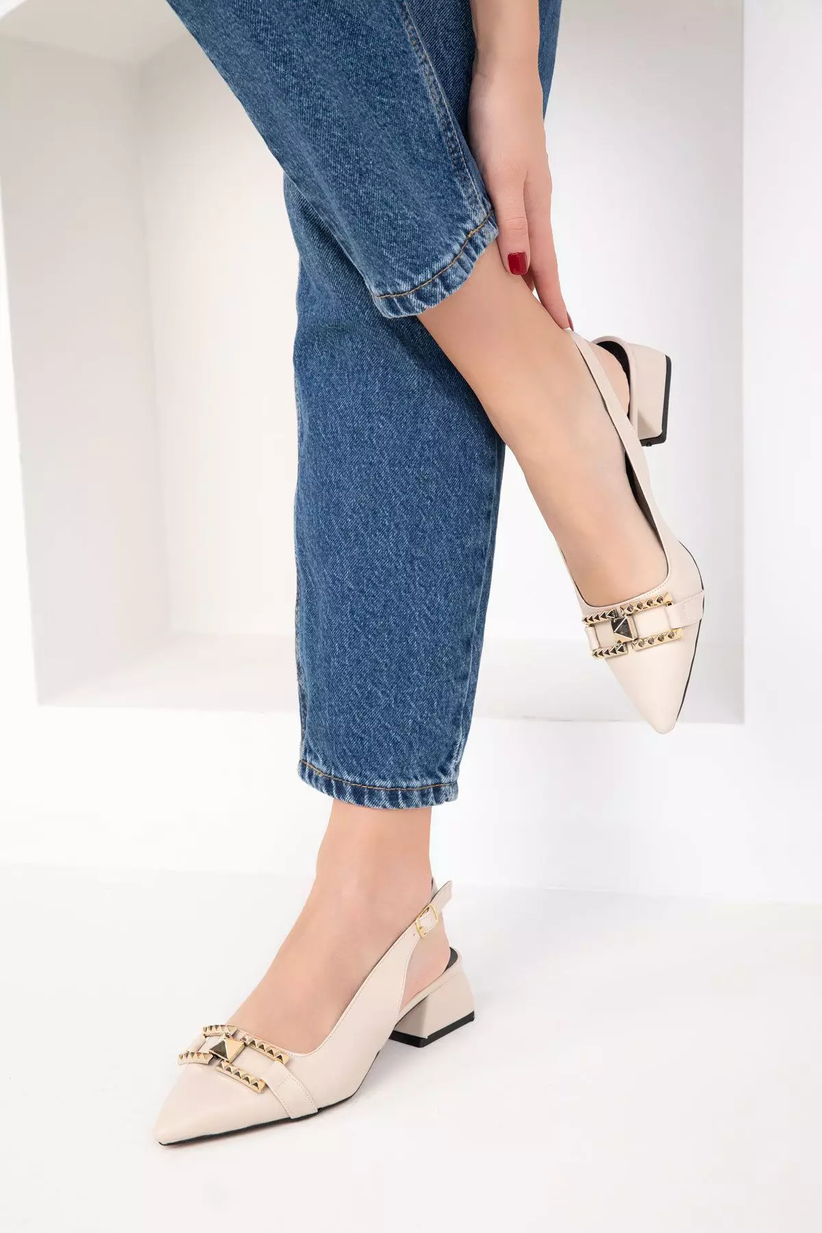 Buckle Slingback Heels