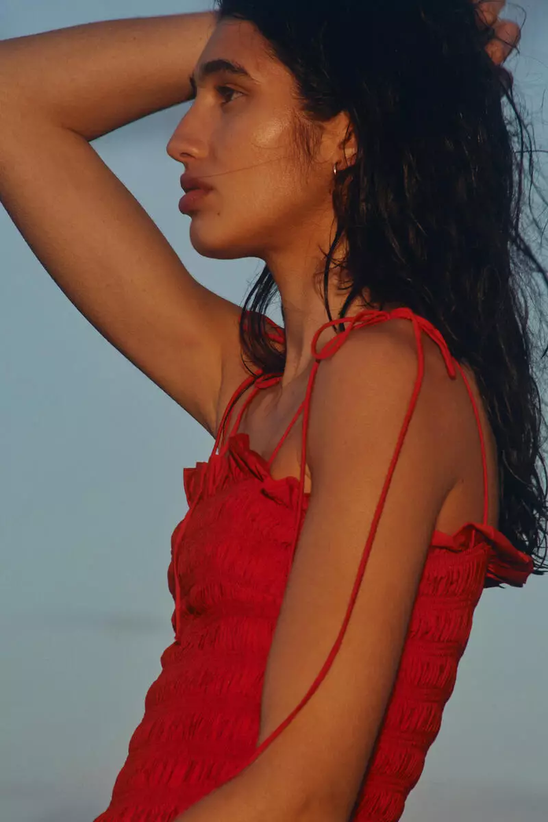 Smocked-bodice tie-strap dress