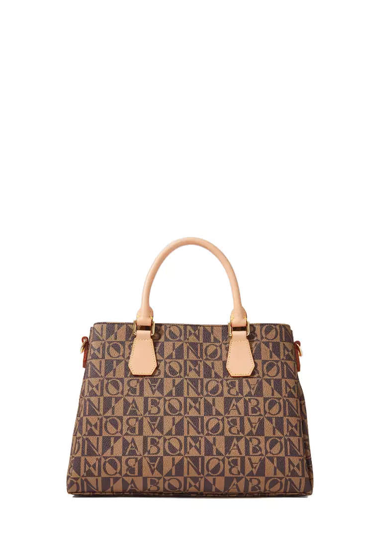 Veronica Monogram Top Handle Satchel