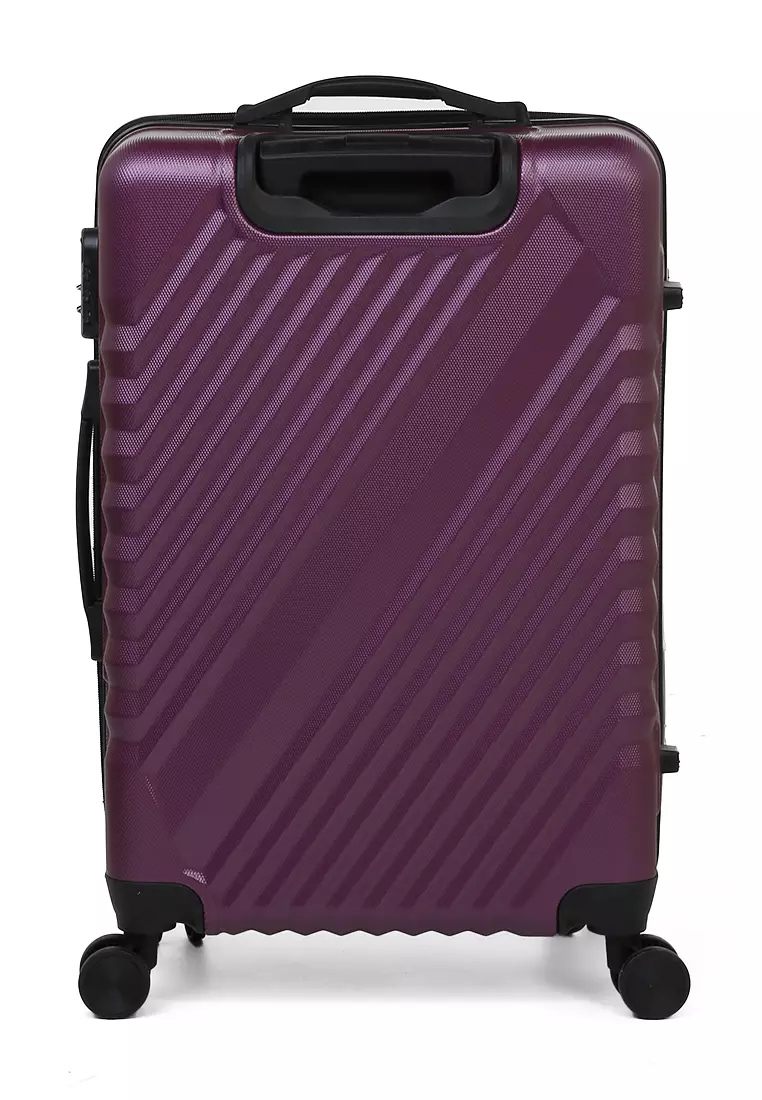 Austin Koper Unisex Size 24 Inch Travel Bag Large Compartment Material Fiber ABS ORIGINAL - Purple