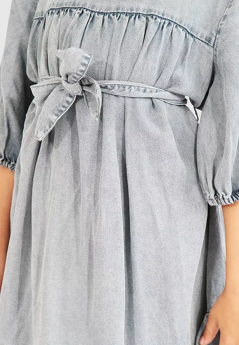 Belle & Bloom Pure Love Dress in Mid Denim