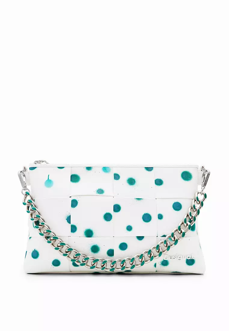 Desigual Woman Accessories M woven droplets crossbody bag.