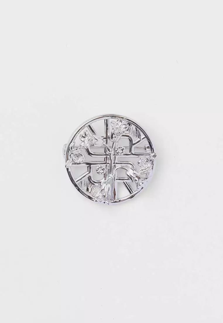 Ria Miranda Silver Orlaya Brooch