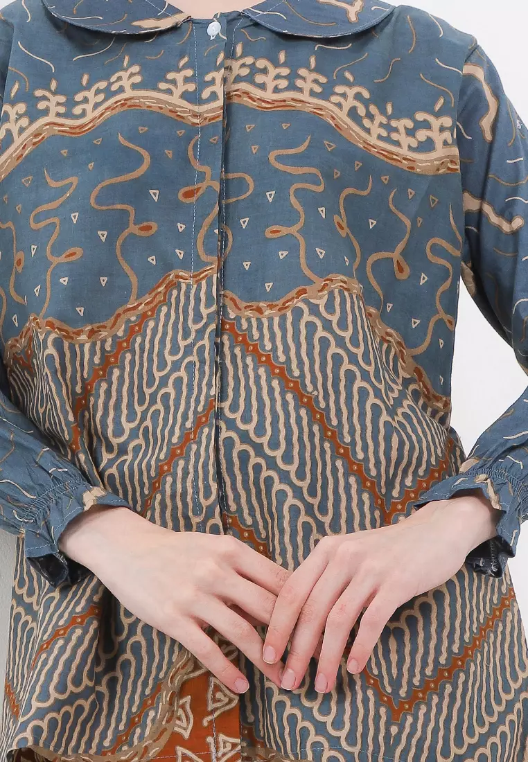 Meylika Blouse Batik Premium Wanita Casual Modern