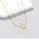 Glamorousky white Fashion Simple Plated Gold Star Moon Pendant with Imitation Pearl and Multilayer Necklace 1D1FDACE3BC0A5GS_3