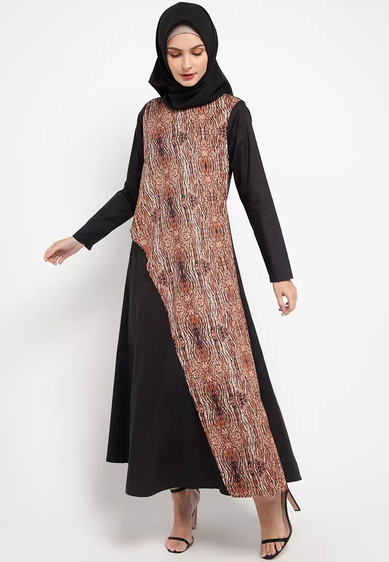 Kim Maxi Dress In Brown Print