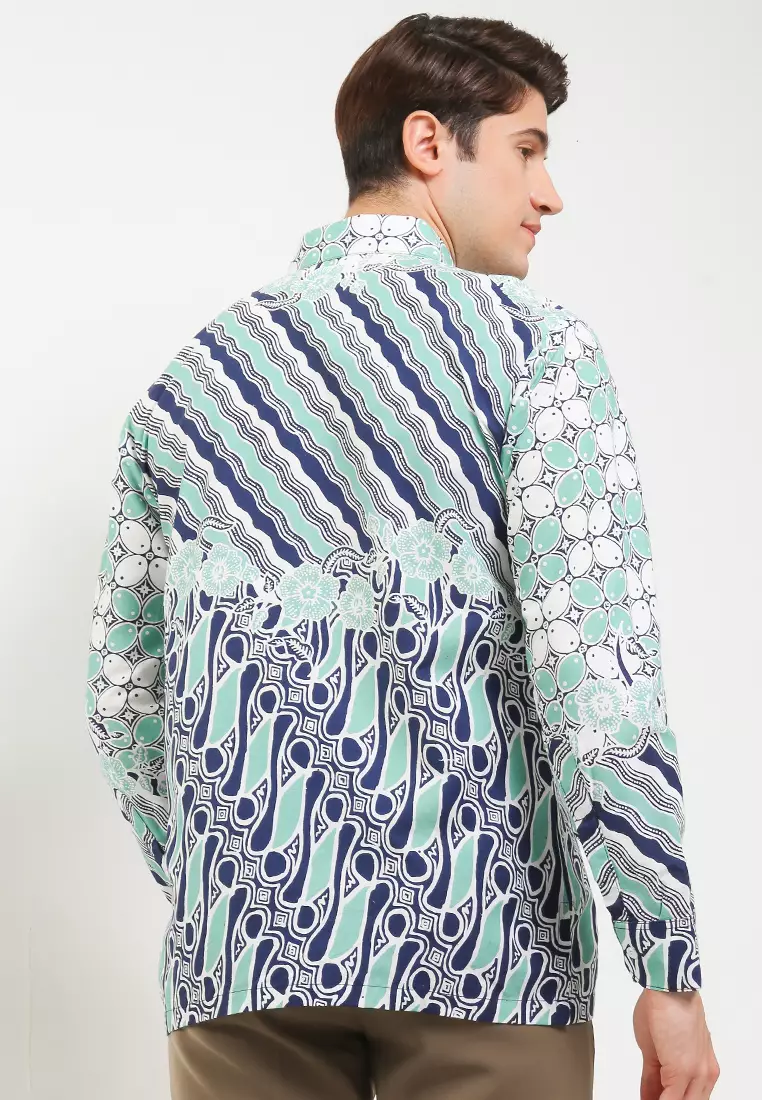 Kawungseno Kemeja Batik Premium Pria Casual Modern Lengan Panjang