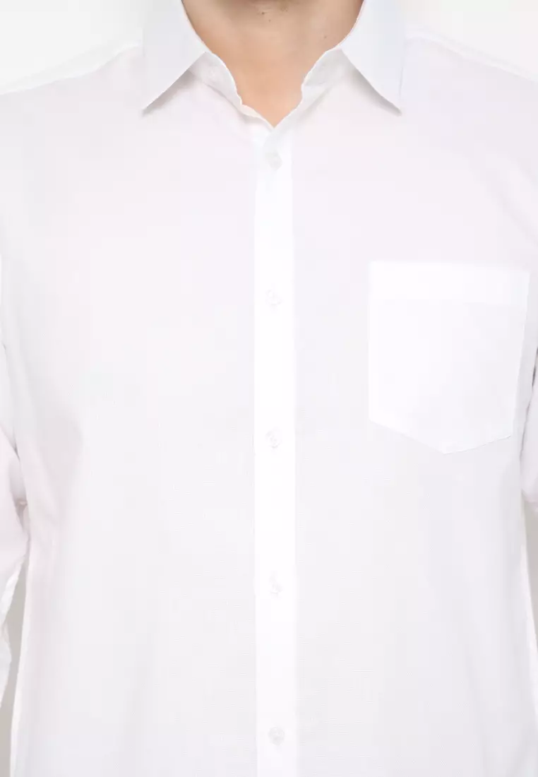 Jobb Cleyton Kemeja Pria Lengan Panjang Regular Fit Putih