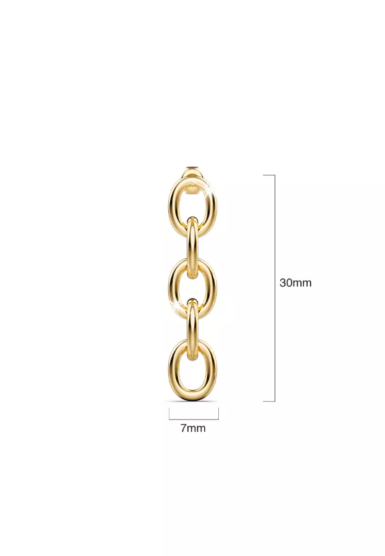 Lewis Dangle Gold Layered Earrings