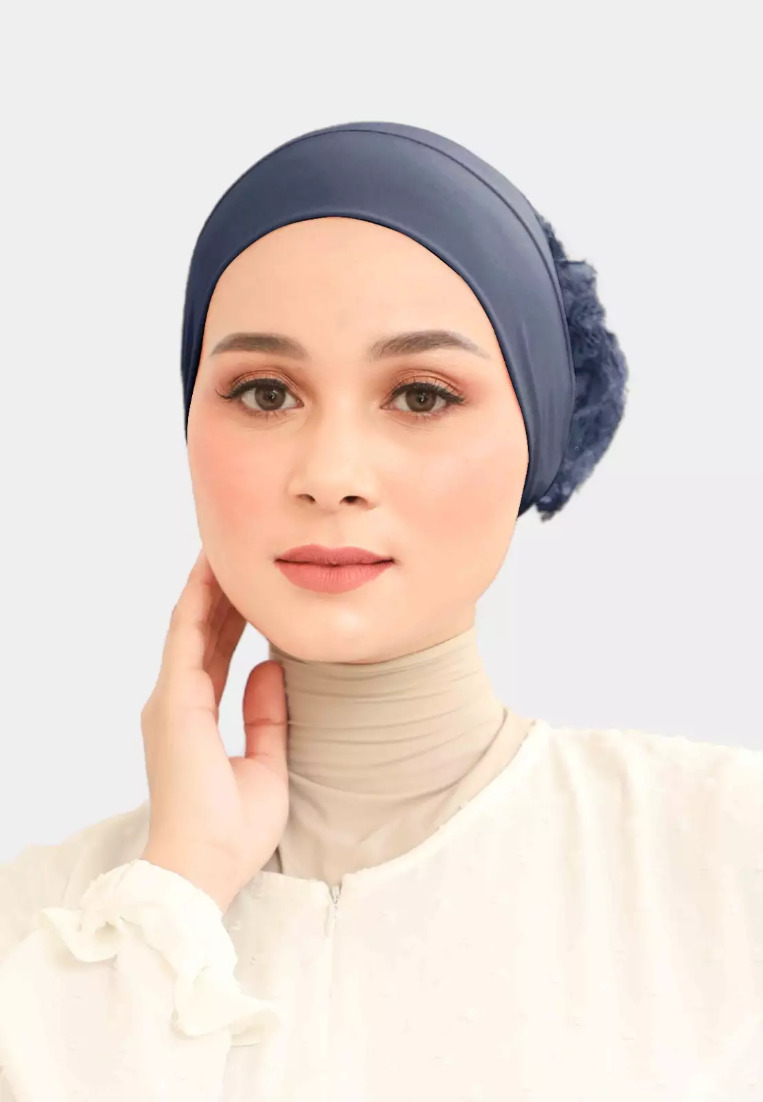 Ciput Hijab Brukat Inner Turkey Brocade - Deep Navy
