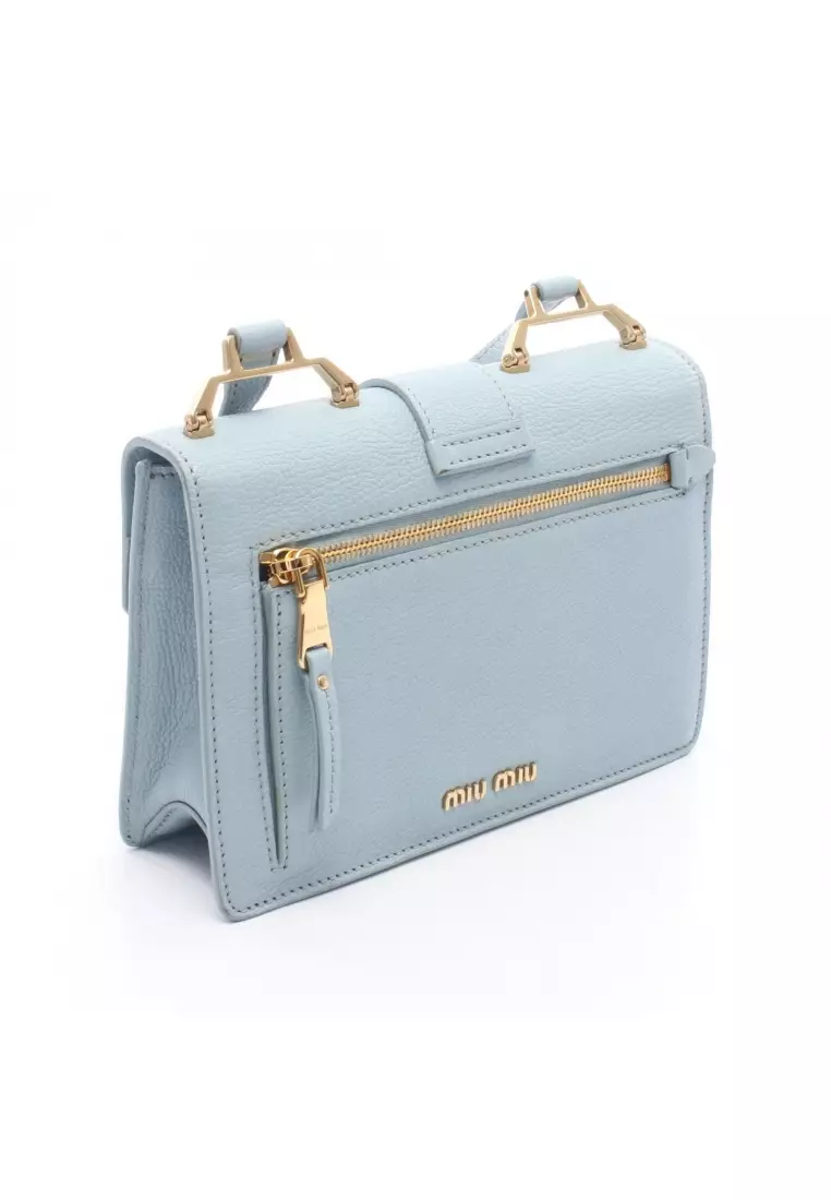 Buy Miu Miu Pre-Loved MIU MIU Madras Shoulder bag leather Light