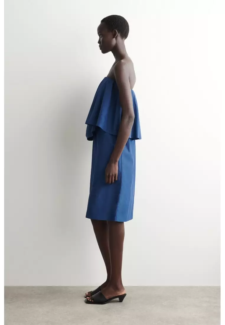cos blue long dress Amon Embellished Dress In Baby Blue Doppio Satin main image 1