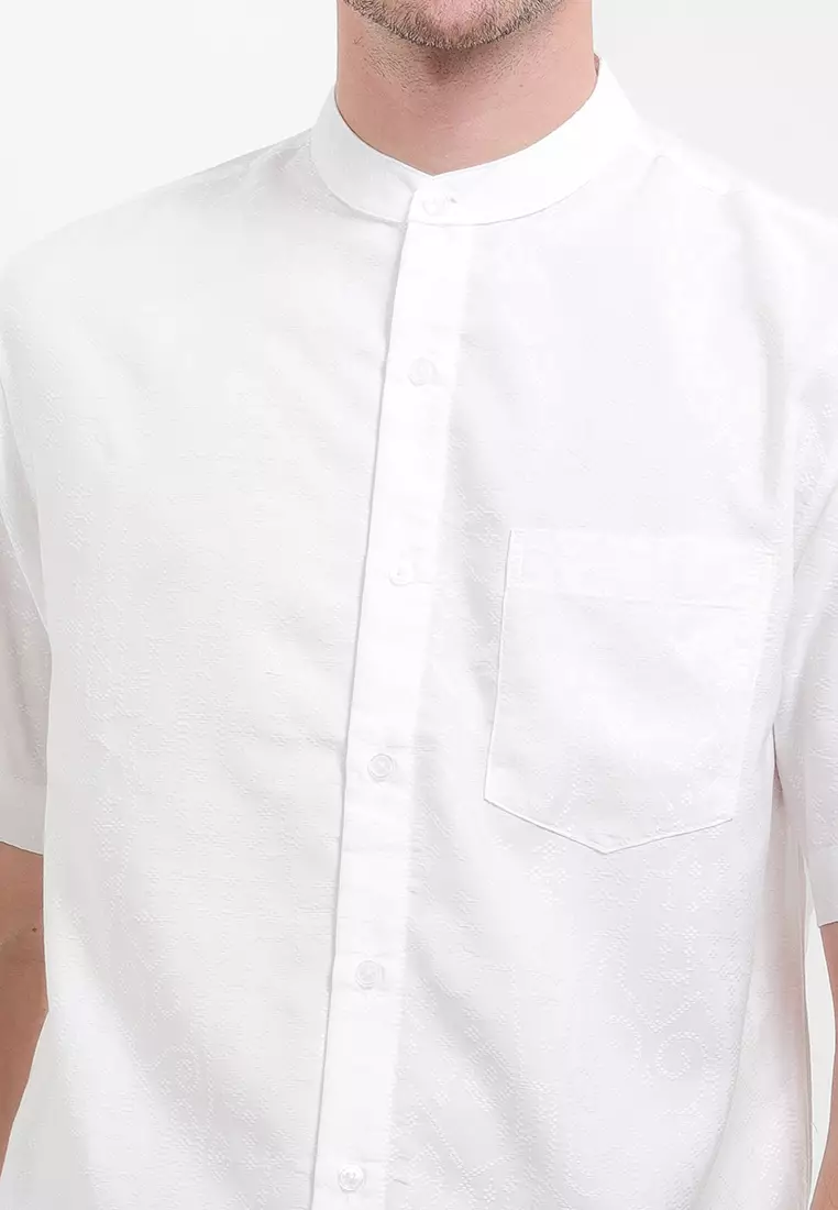 Padma Nara Putih Lengan Pendek Baju Koko