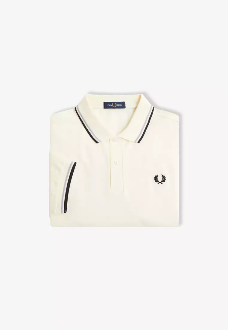 Buy Fred Perry Fred Perry M3600 Twin Tipped Fred Perry Shirt (Ecru ...